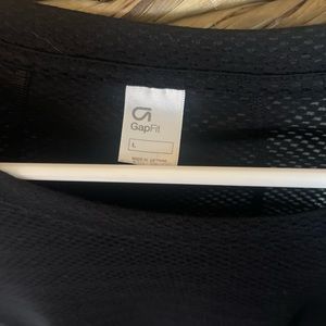 Gap see through light long sleeve black shirt